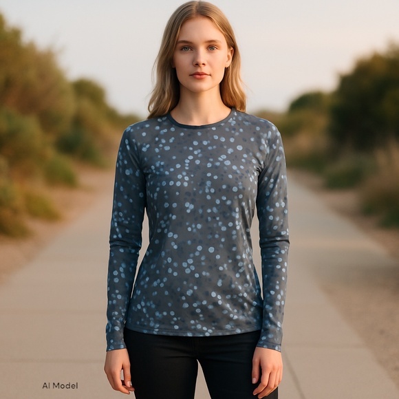 Columbia Tops - Columbia Omni-shade Long Sleeve Top Blue Size Small